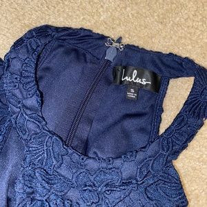 Lulus navy lace dress